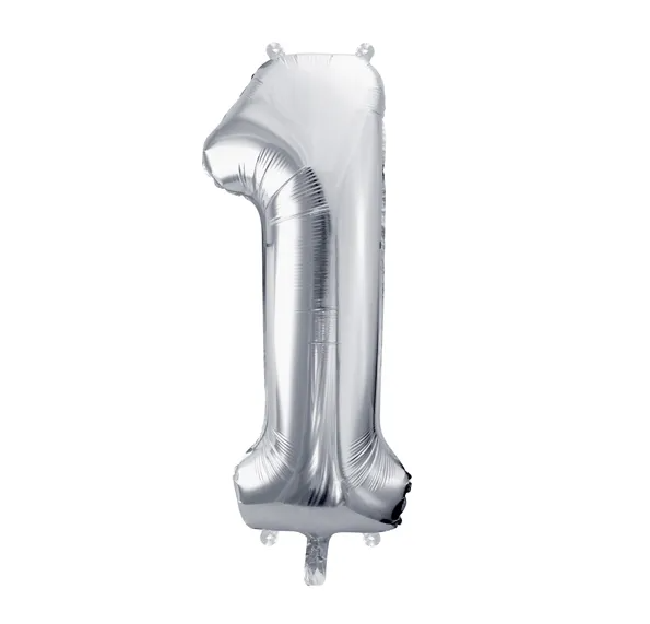 Balon Foliowy Cyfra - Silver