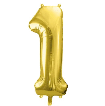 Foil Balloon Number - Gold